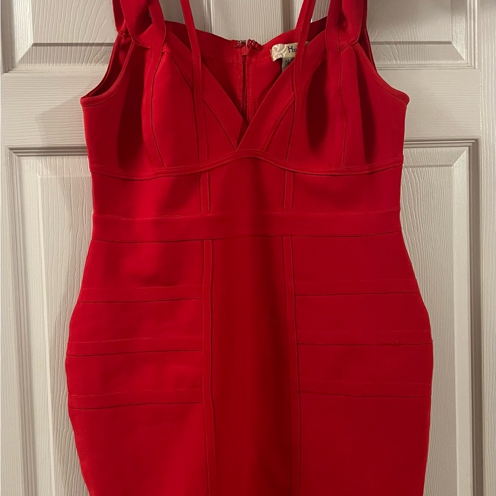 Beautiful Red Shoe Stopping Bandage Dress
